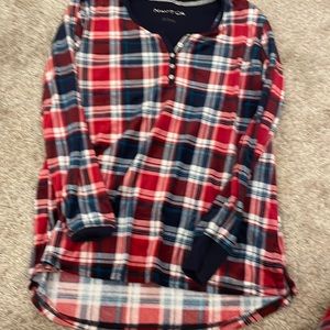 Plaid Pj Top